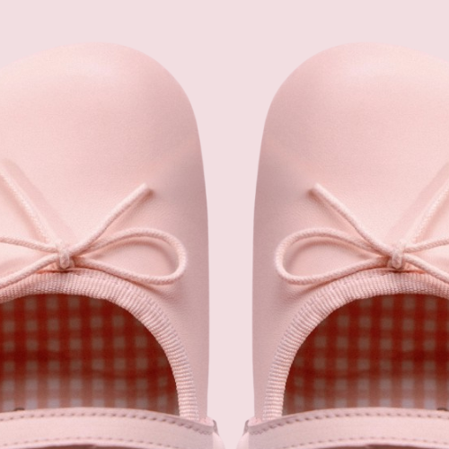 Pink Bow Ballet Slides
